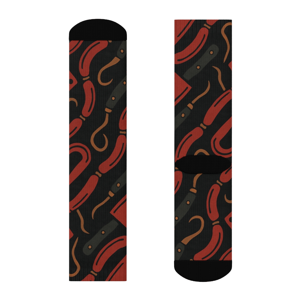 Crimson Cleaver Butcher Tessellation stylish athletic crew socks