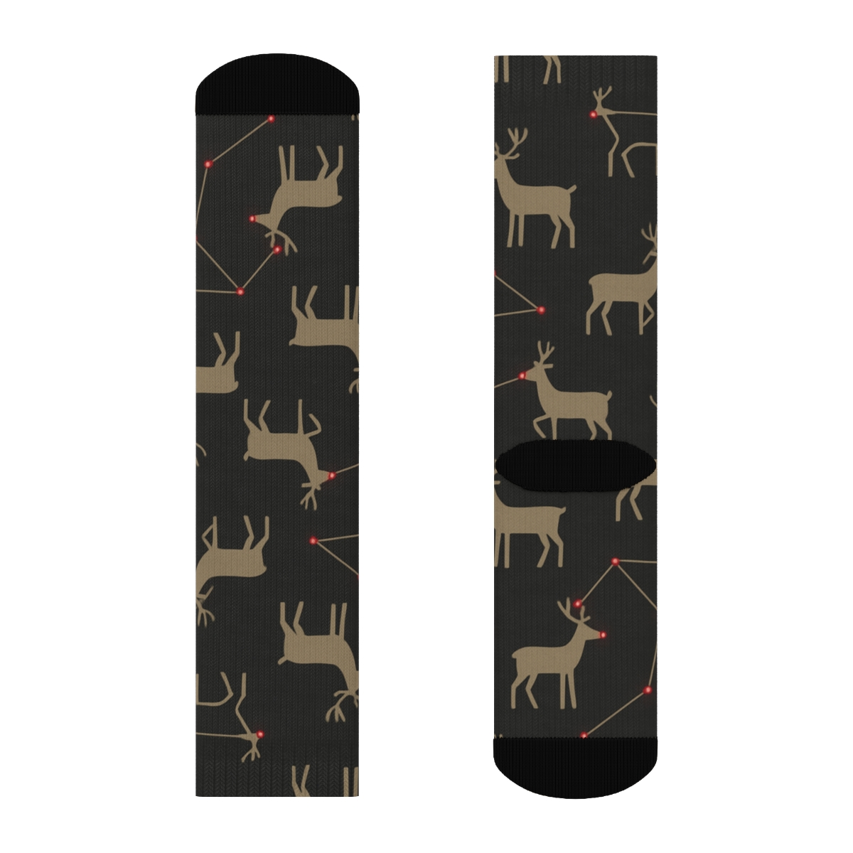 Crimson Nose Constellations Rudolph soft everyday crew socks