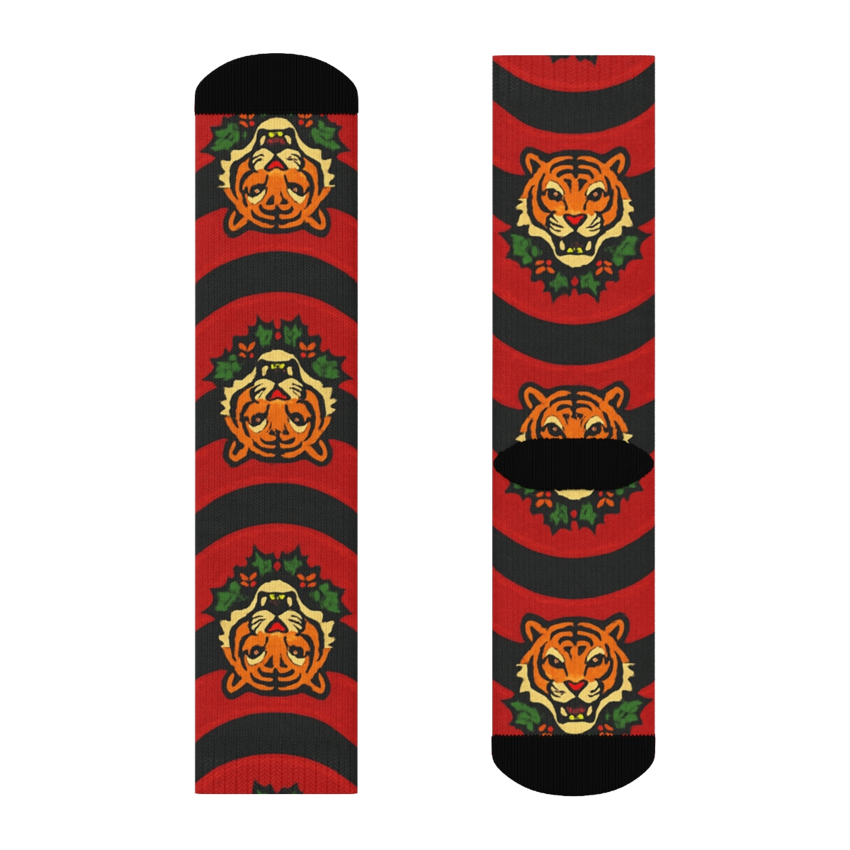 Crimson Tiger Holly Wave premium sports crew socks