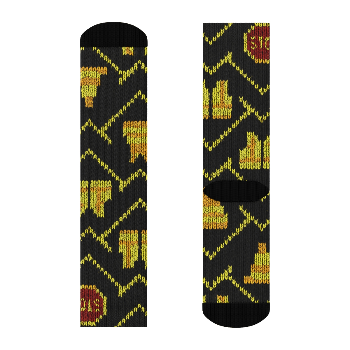 Crossing Guard Chevron Knit Illusion comfortable cotton crew socks
