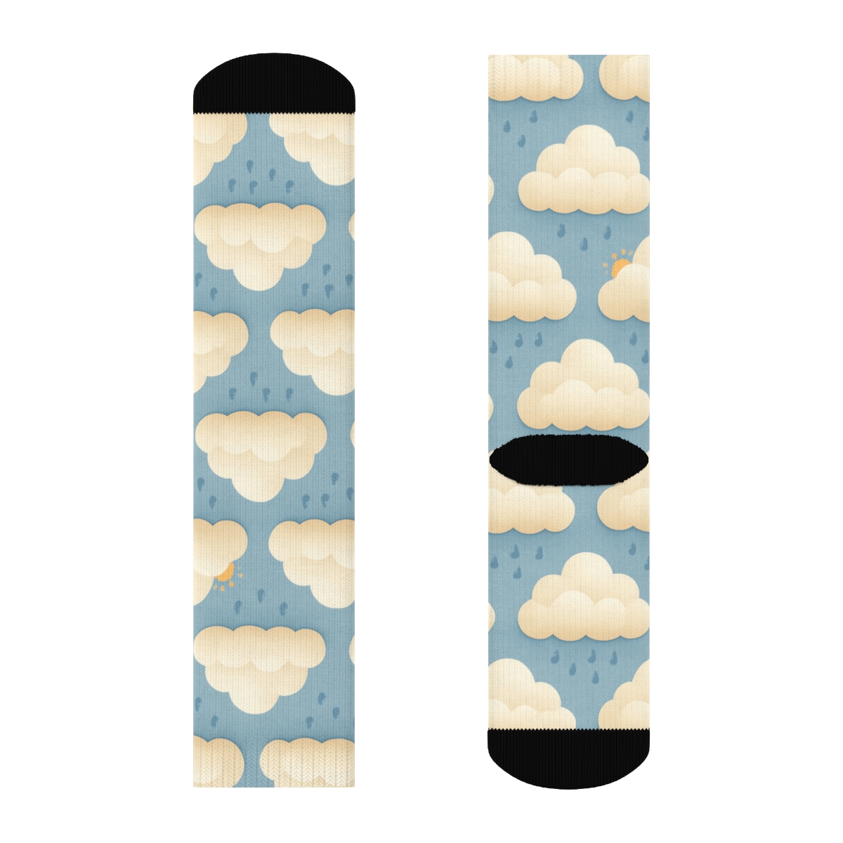 Cumulus Grid On Powder Blue premium sports crew socks
