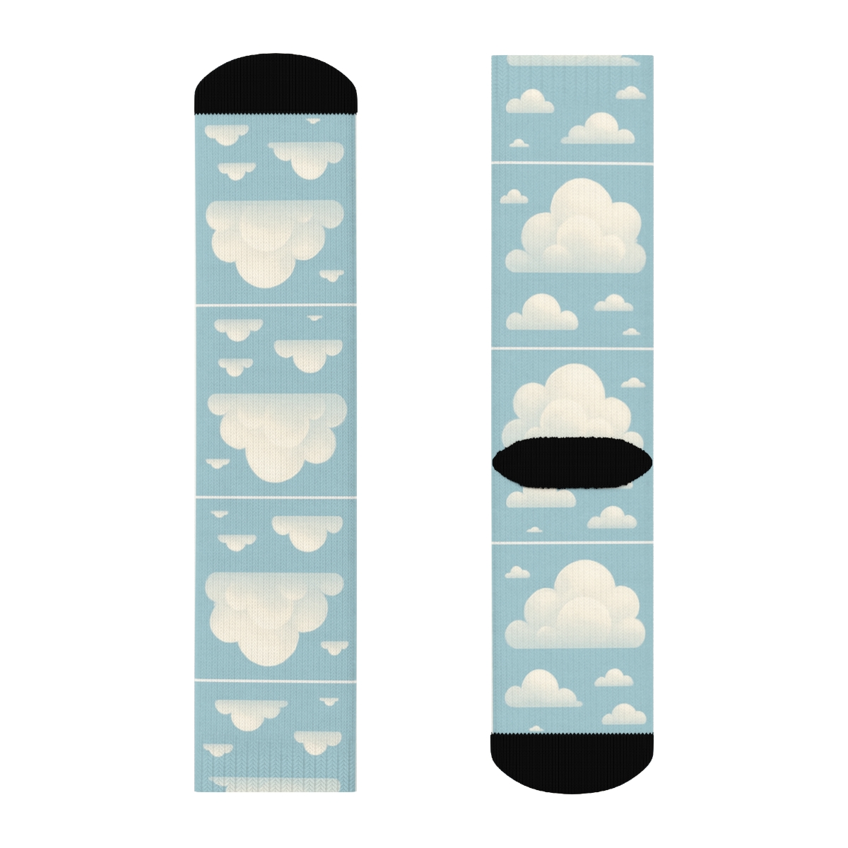 Cumulus Grid On Sky Blue unique graphic crew socks