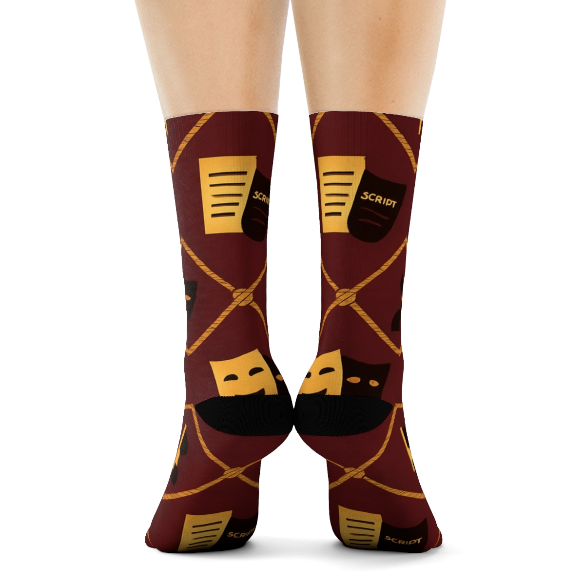 Curtain Lattice With Celestial Actor Motifs personalized crew socks
