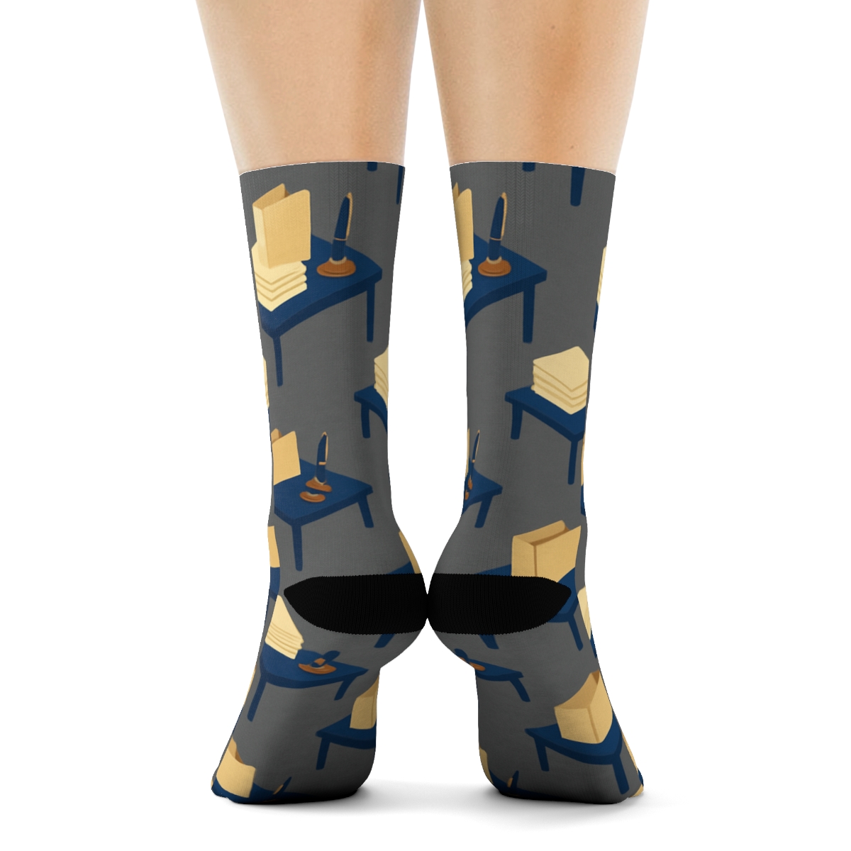 Court Clerk Inspired Docket Desk Tessellation stylish athletic crew socks