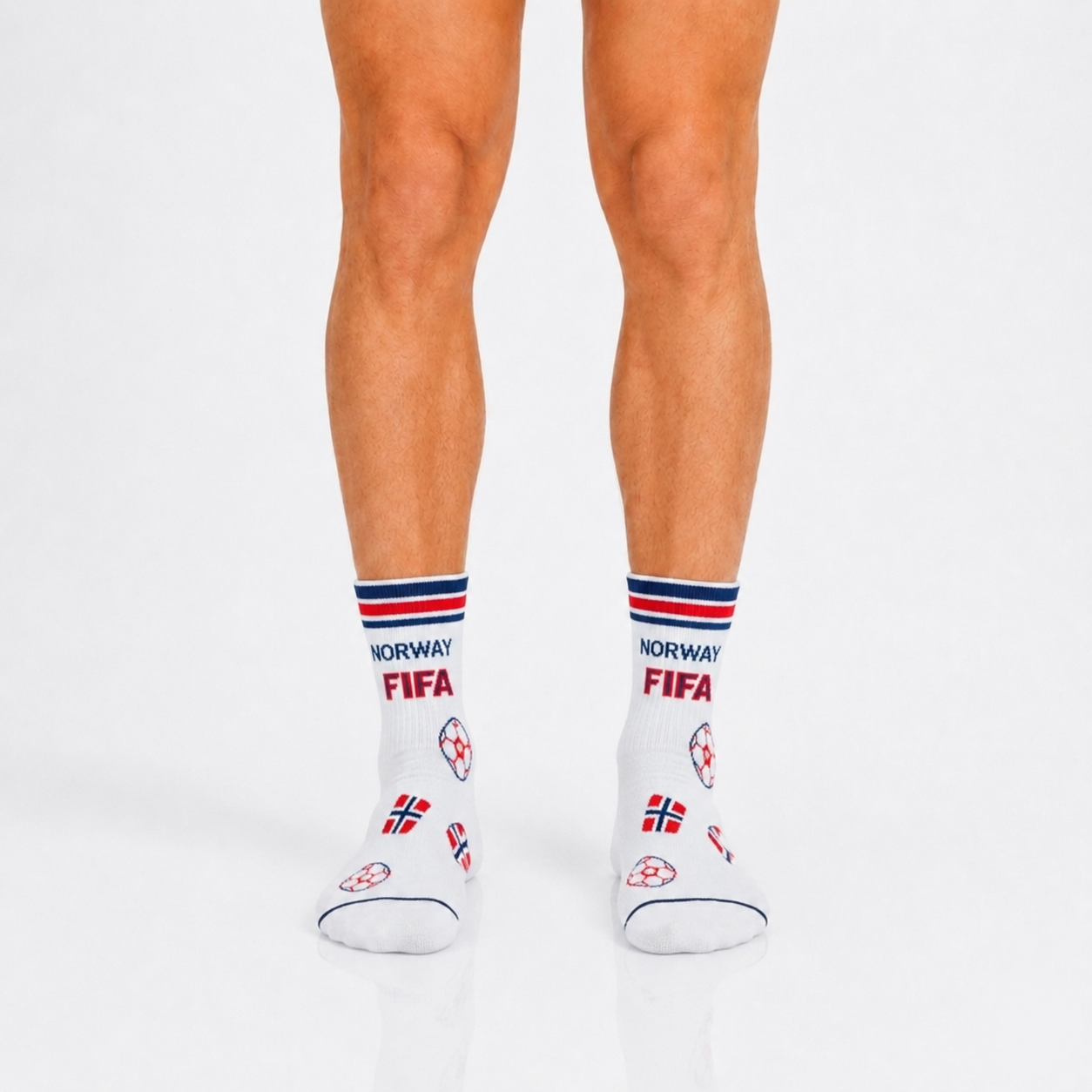 Unisex FIFA 2026 Norway Soccer Fan Sports Themed SocksUnisex FIFA 2026 Norway Soccer Fan Sports Themed Socks - Image 3