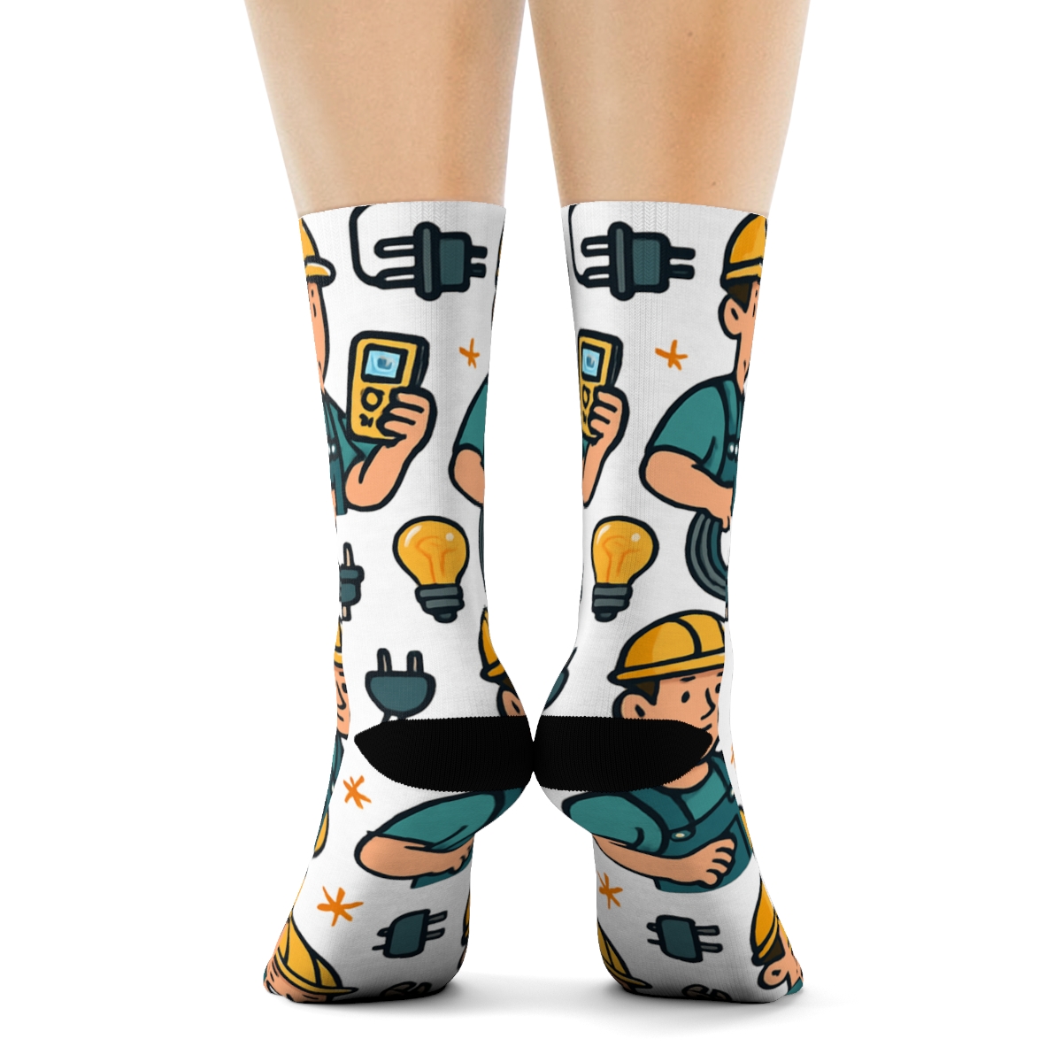 Tool Parade With Electrician Characters custom crew socks