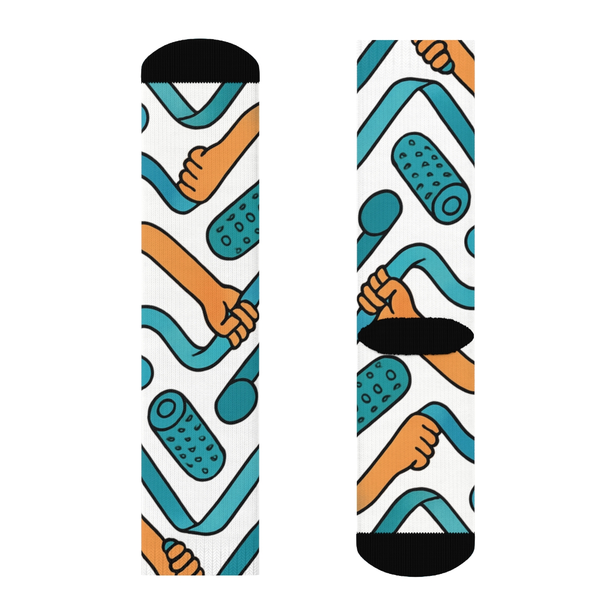 Physical Therapist Resistance Band Chevron Parade stylish athletic crew socks
