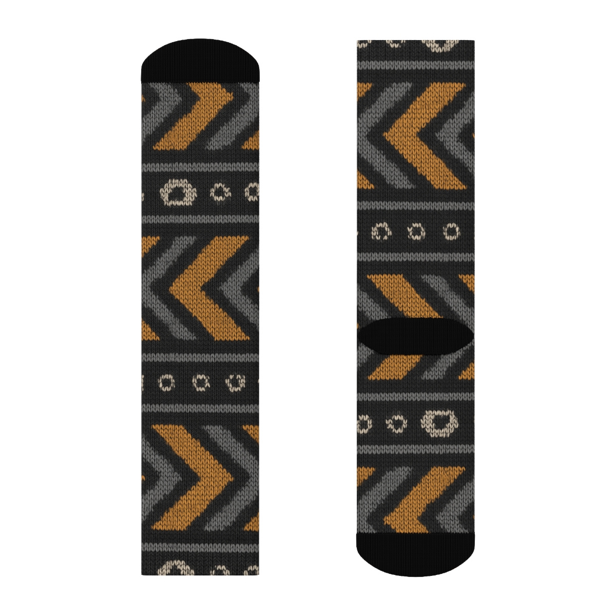 Charcoal Tire Chevron, Truck Driver Crafted designer printed crew socks