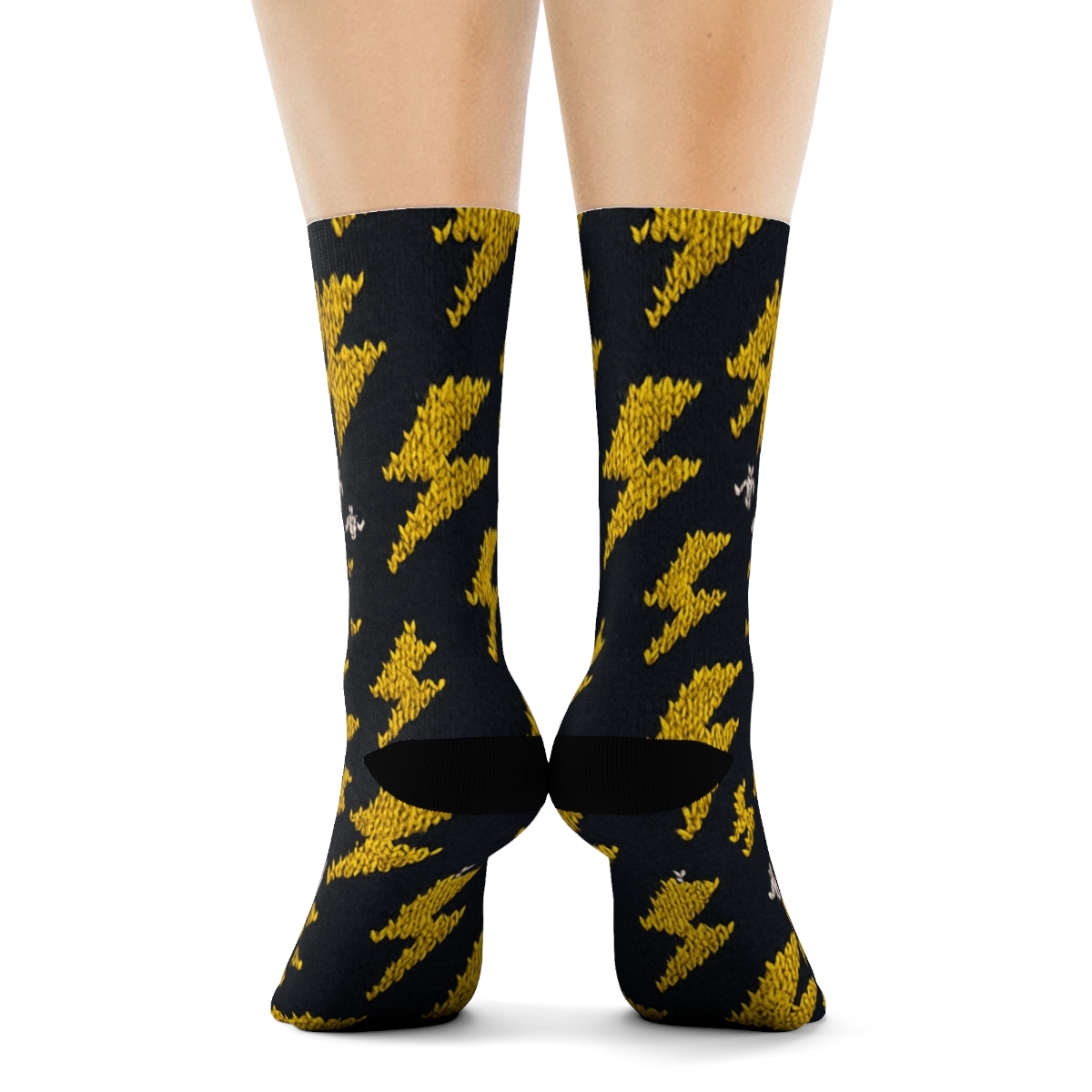 Knitted Thunder Chevron Tiling personalized crew socks