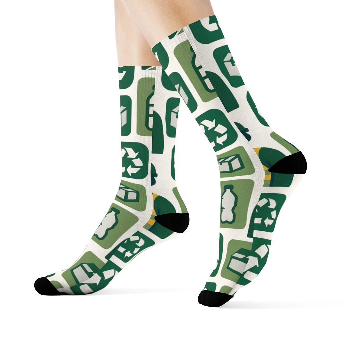 Industrial Collage Rhythm, Recycling Plant Worker personalized crew socks