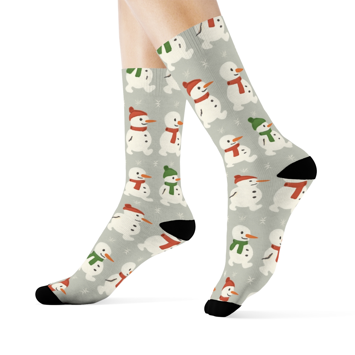 Snowman Parade Band Pattern Christmas Edition custom crew socksSnowman Parade Band Pattern Christmas Edition Crew Socks - Image 3