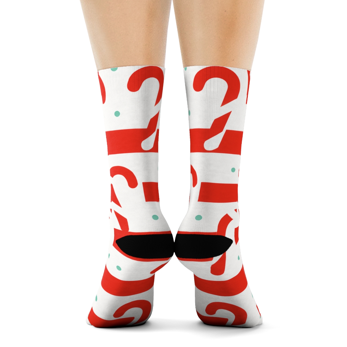 Modern Minimal Candy Canes Stripe Interrupt Bands trendy patterned crew socks