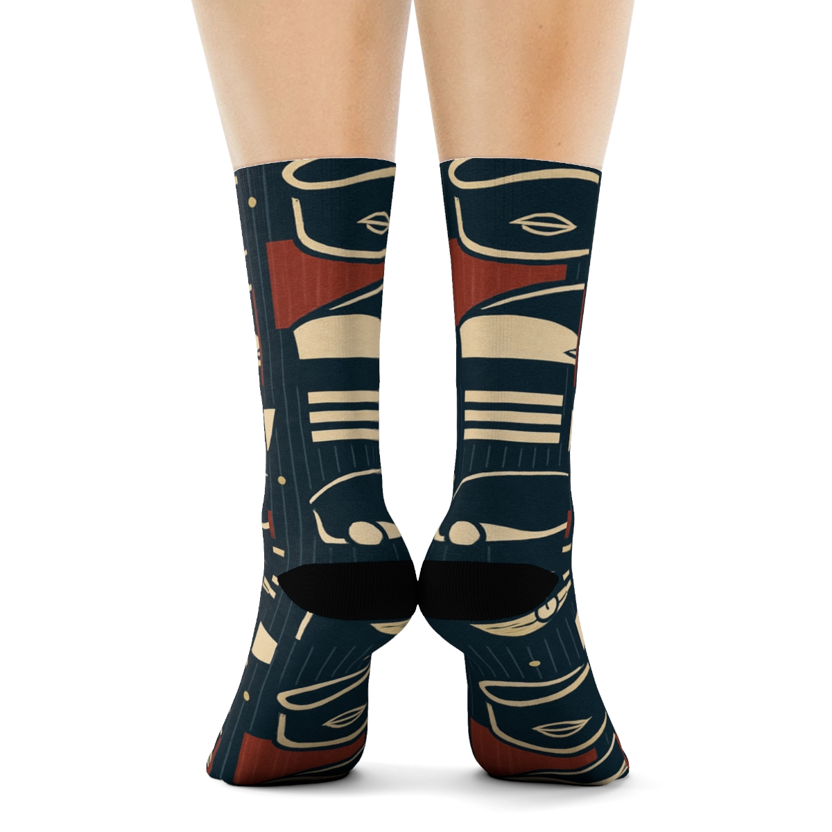Flight Attendant Uniform Stripe Tessellation custom crew socks