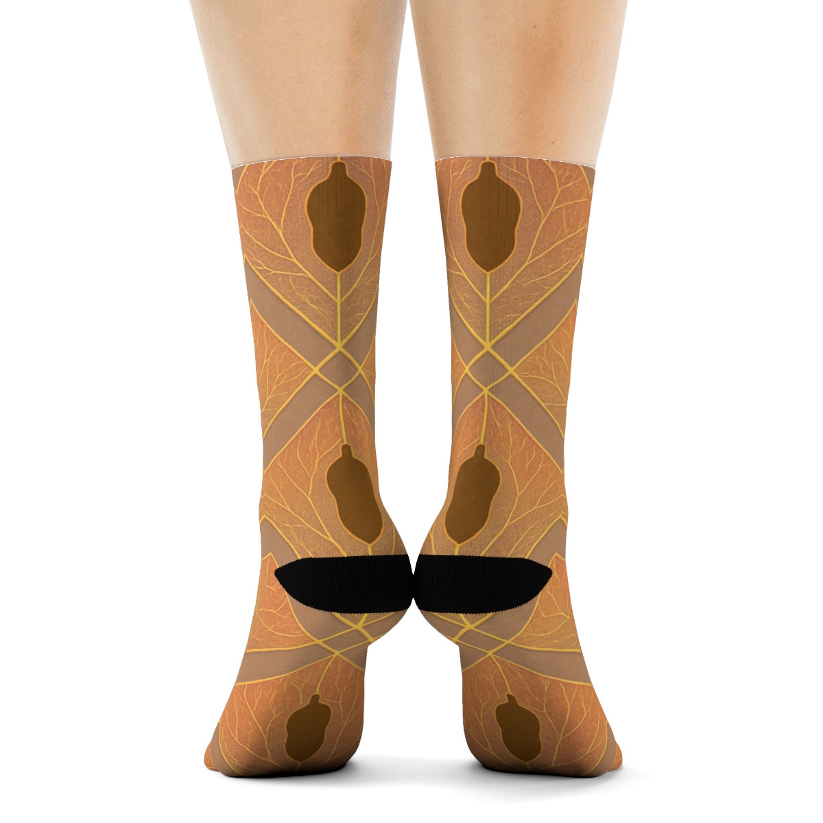 Wing Vein Lattice With Chrysalis Silhouettes soft everyday crew socks