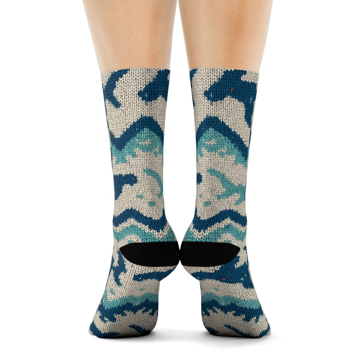 Hammerhead Chevron With Shark Motif soft everyday crew socks
