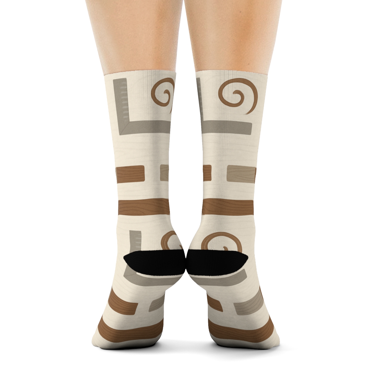 Woodland Tools Carpenter-Pattern Tapestry personalized crew socks