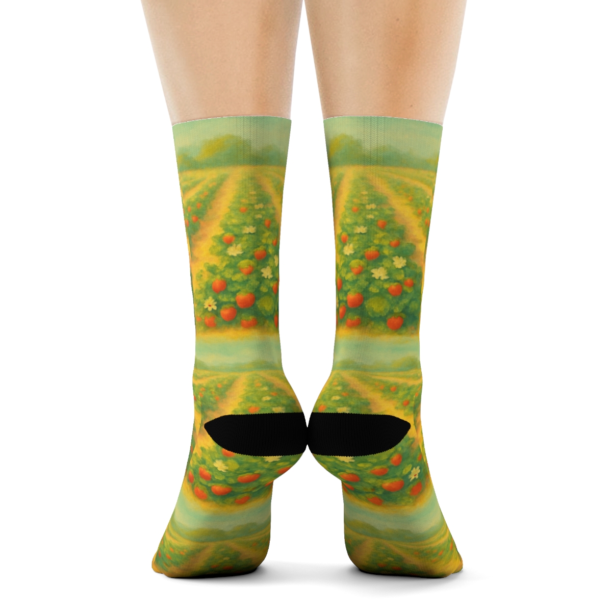 Strawberry Field Wrap soft everyday crew socksStrawberry Field Wrap Crew Socks - Image 4