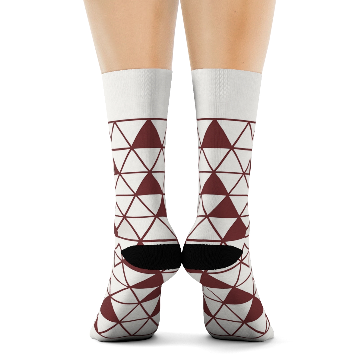 Micro Triangle Flip Tessellation soft everyday crew socks