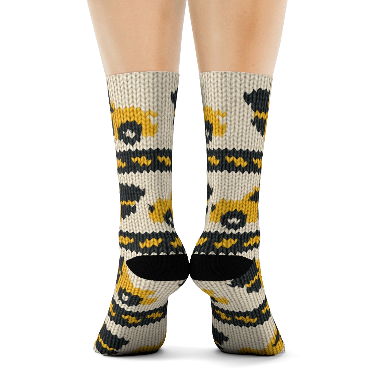 Taxi Driver Knit Illusion Boulevard Bands soft everyday crew socks
