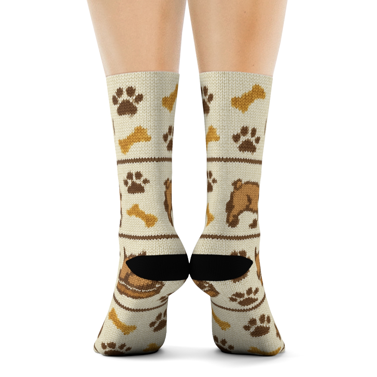 Fair Isle French Bulldog Loungers Knit Repeat premium sports crew socks