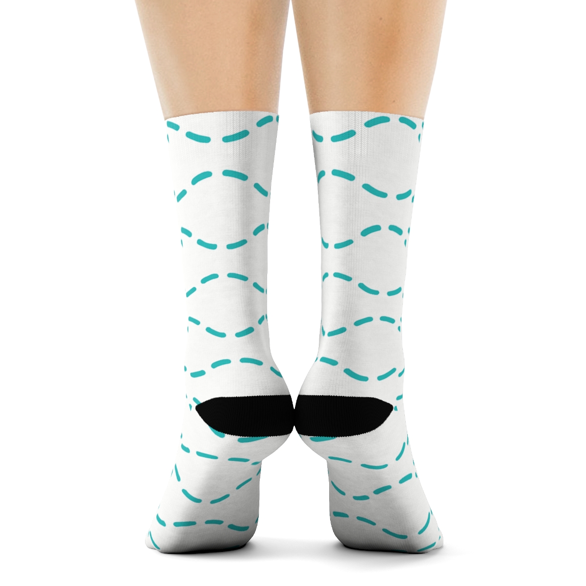 Wavelet Dash Sequence unique graphic crew socks