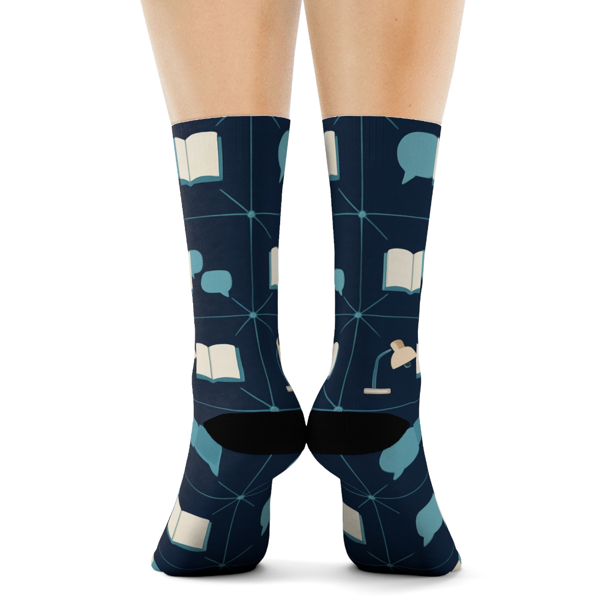 Counselor Constellation Office Grid personalized crew socks