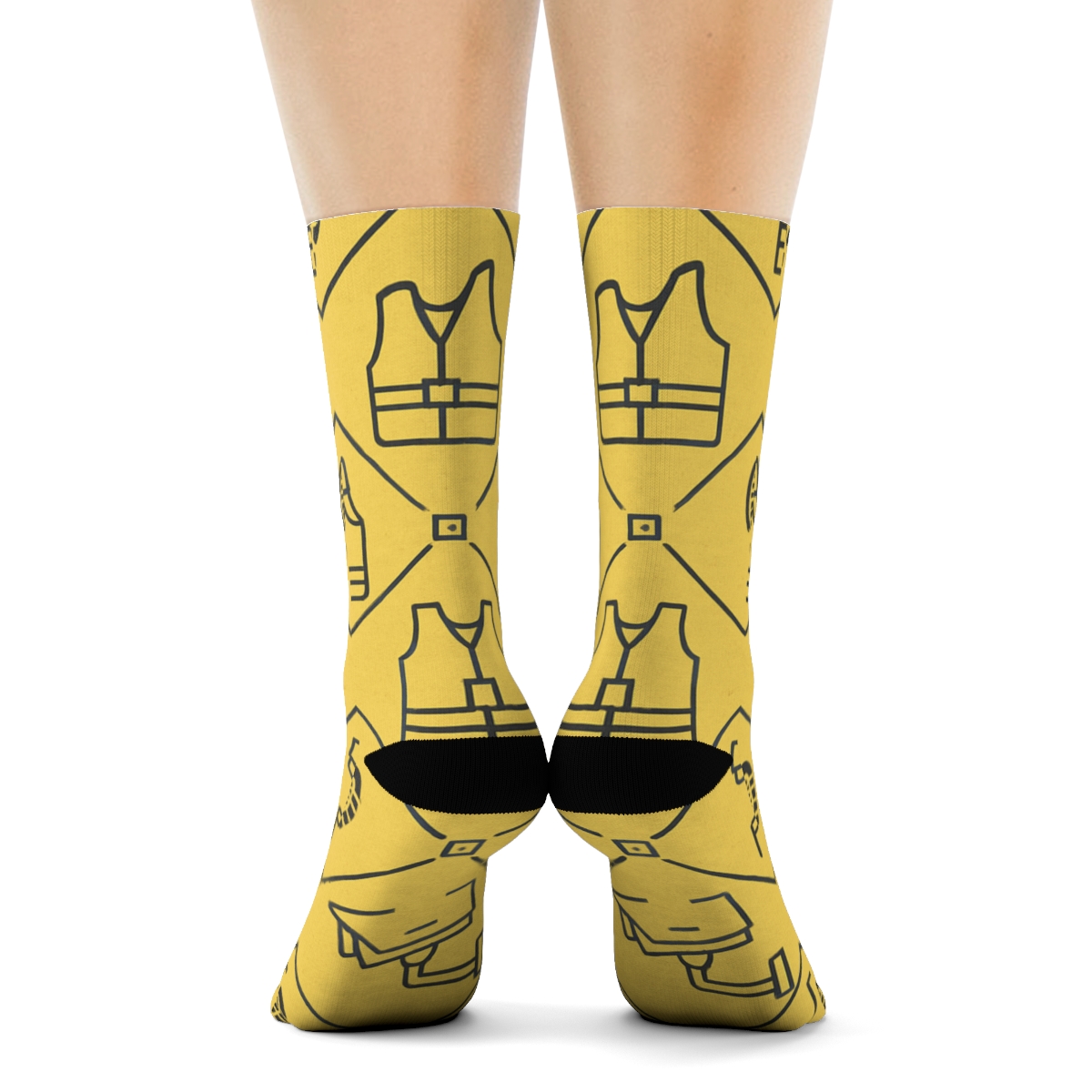 Security Guard Night Watch Minimal Tessellation comfortable cotton crew socks