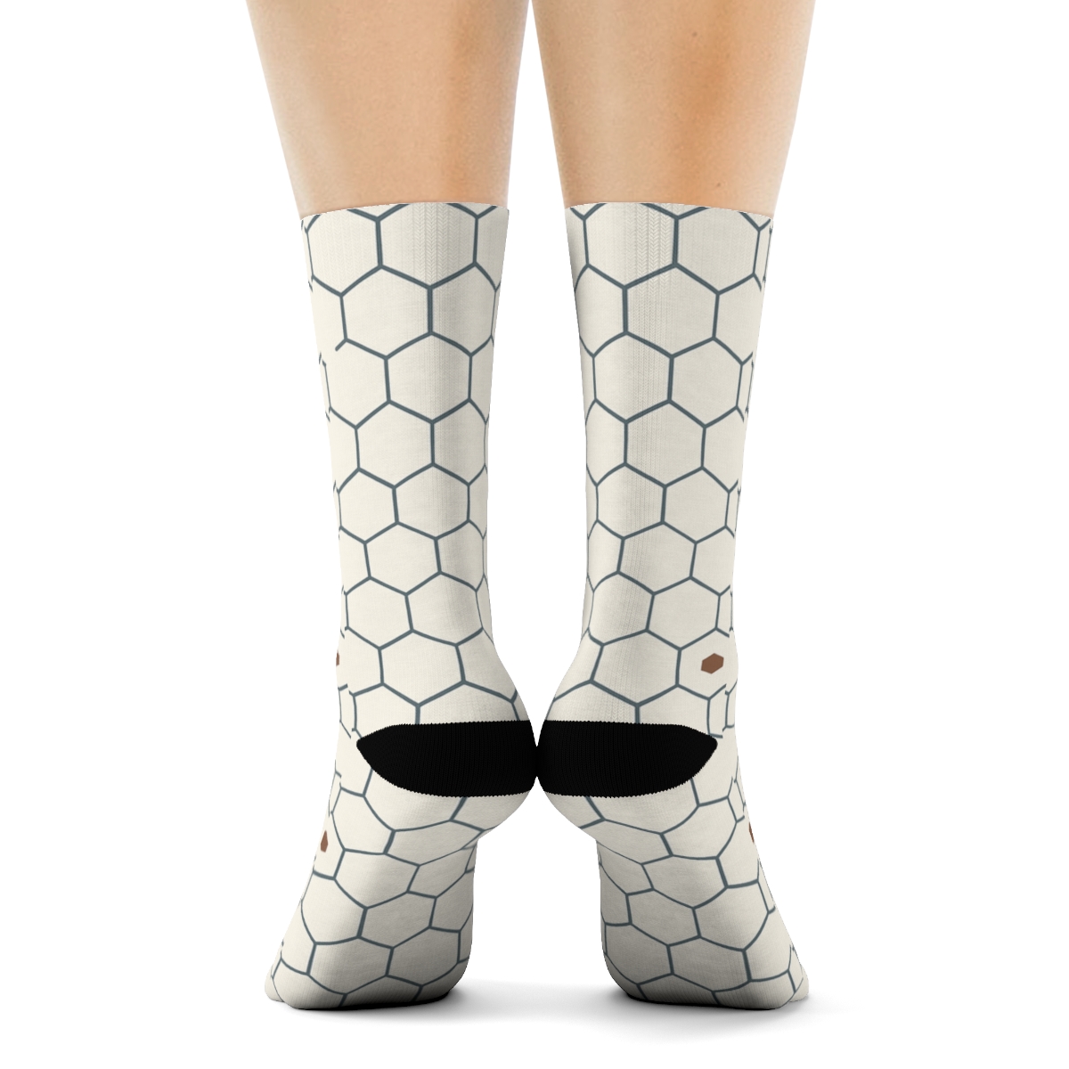 Asteroid Belt Pebble Hex custom crew socks