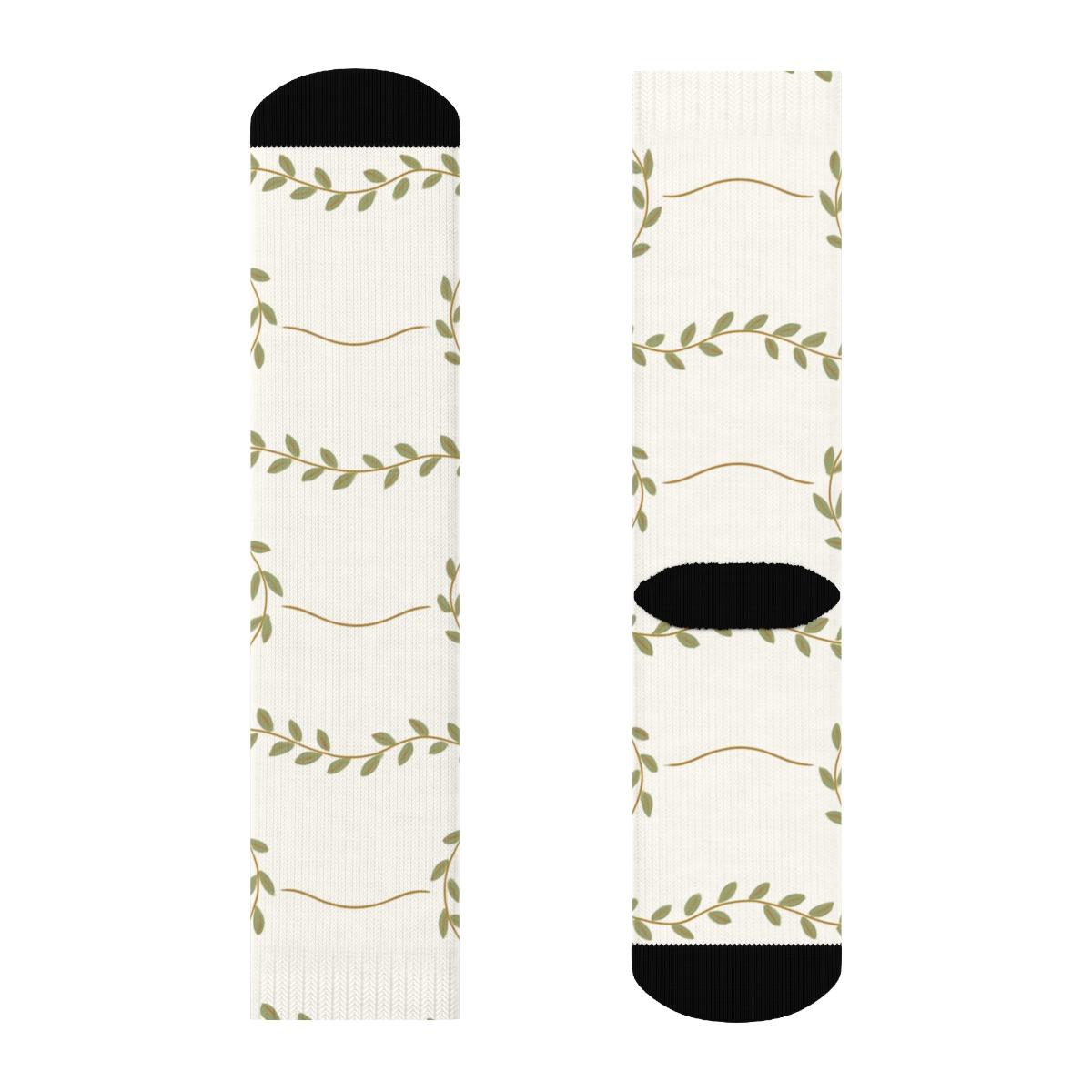 Eucalyptus Garland With Wreath Medallions unique graphic crew socks