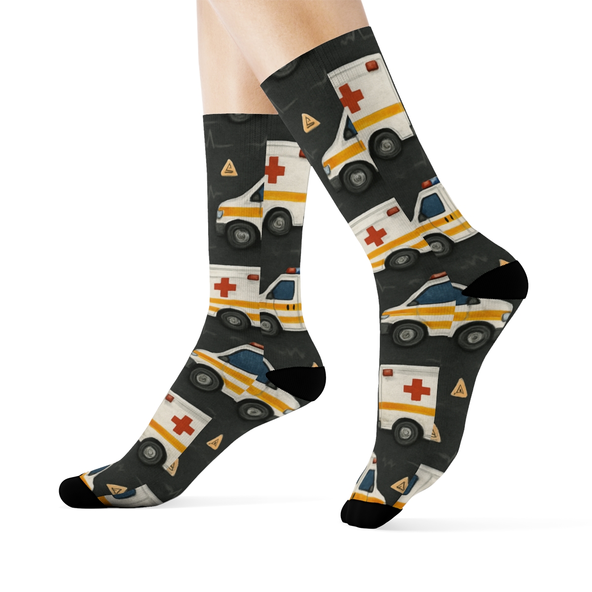 ECG Wavefield Pattern Paramedic Edition personalized crew socks