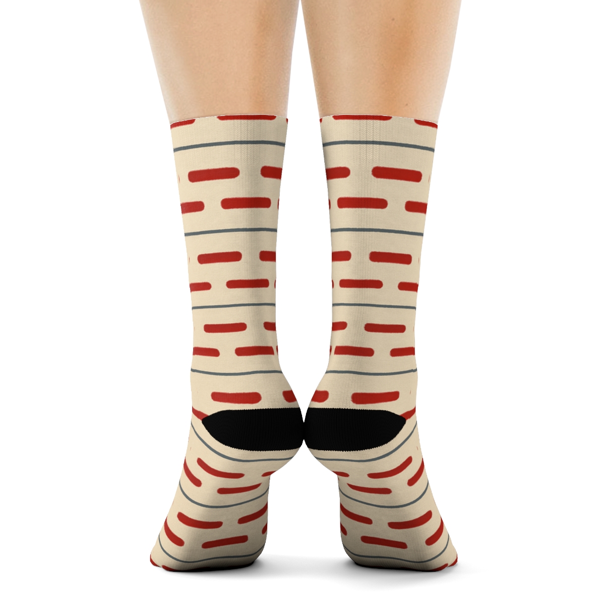 Even Dash Sequence designer printed crew socks