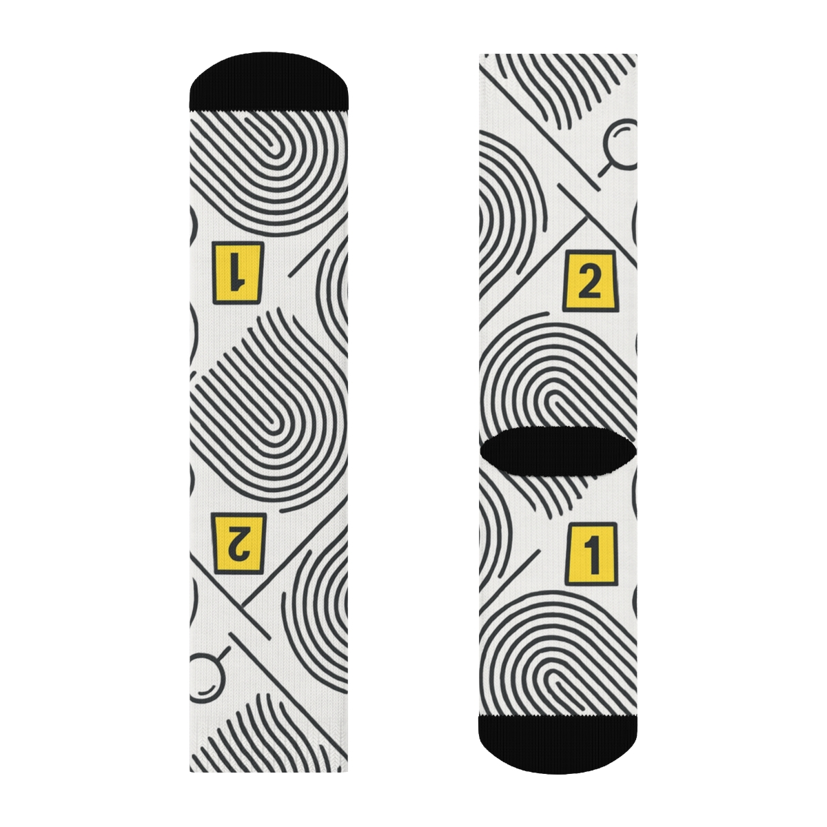 Fingerprint Lattice Study, Crime Scene Investigator custom crew socks