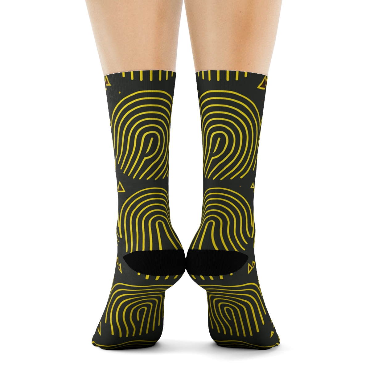 Fingerprint Lattice For The Crime Scene Investigator trendy patterned crew socks