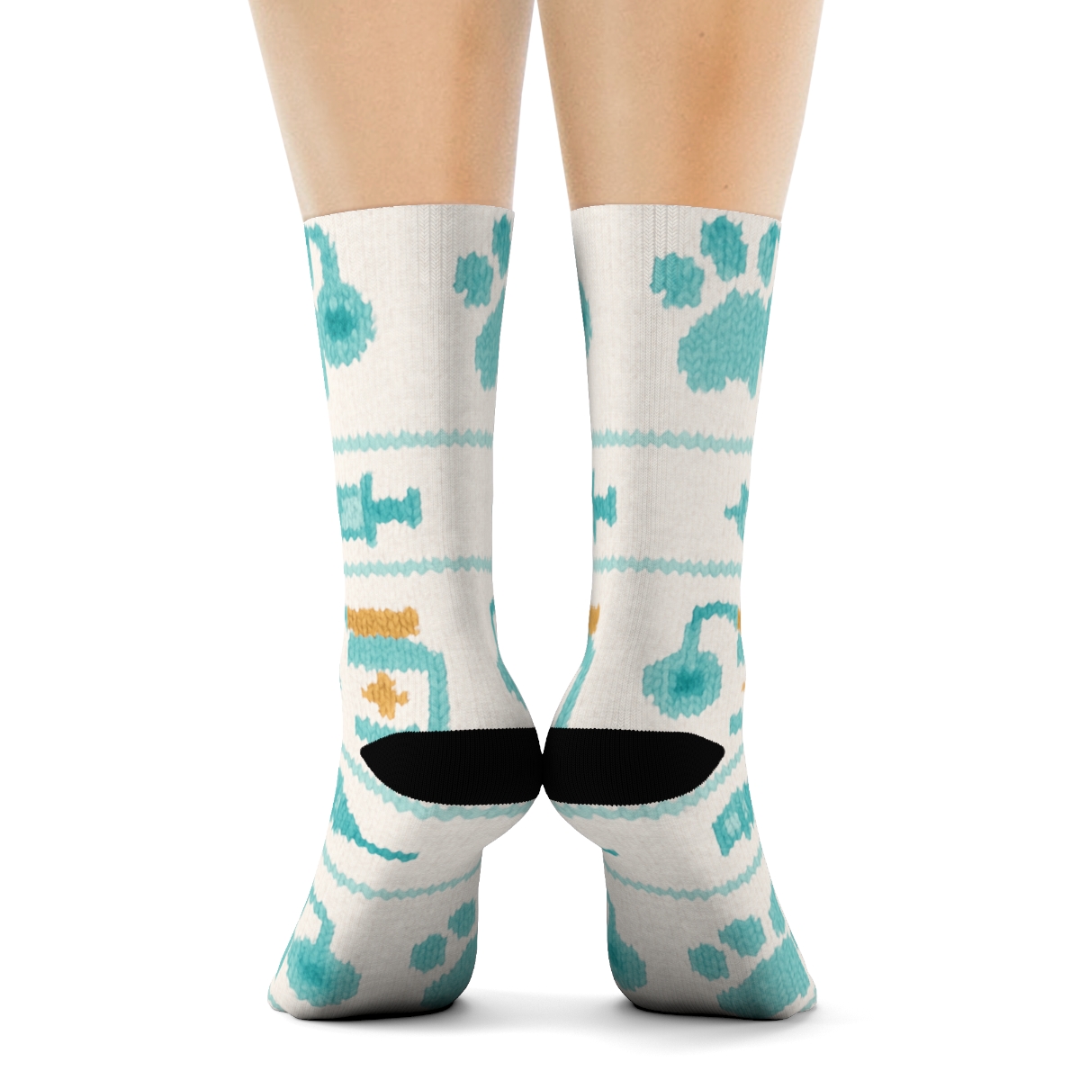 Knitted Clinic Bands, Veterinary Technician Edition stylish athletic crew socksKnitted Clinic Bands, Veterinary technician Edition Crew Socks - Image 4