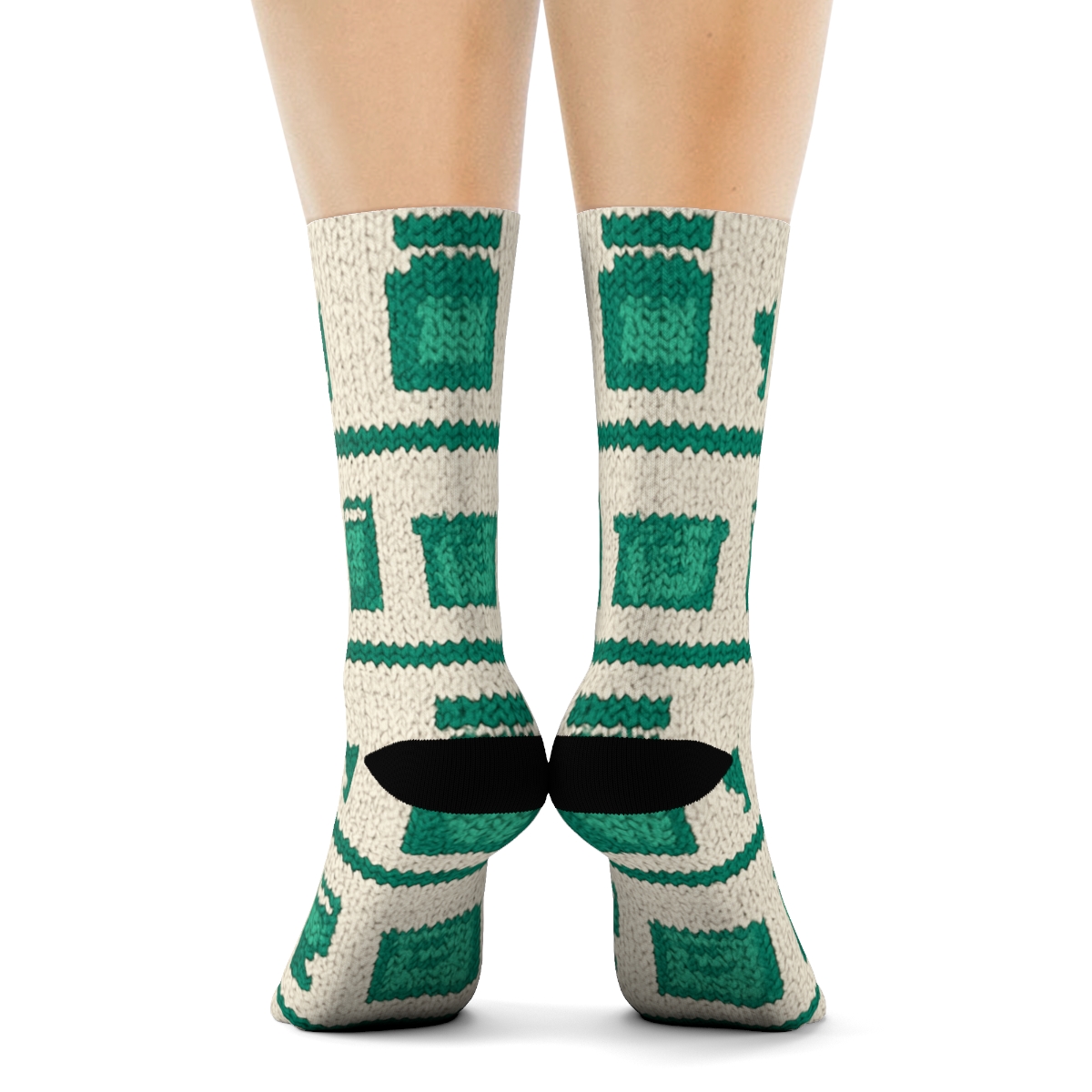 Knitted Pharmacist Shelf Stripe Pattern custom crew socks