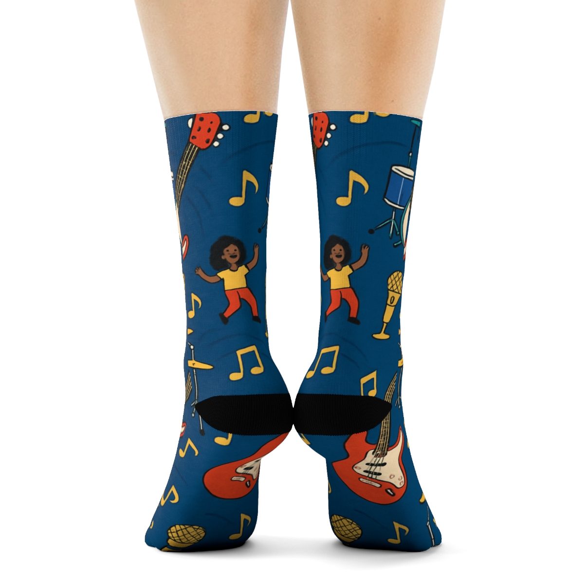 Musician Night Jam Pattern premium sports crew socks