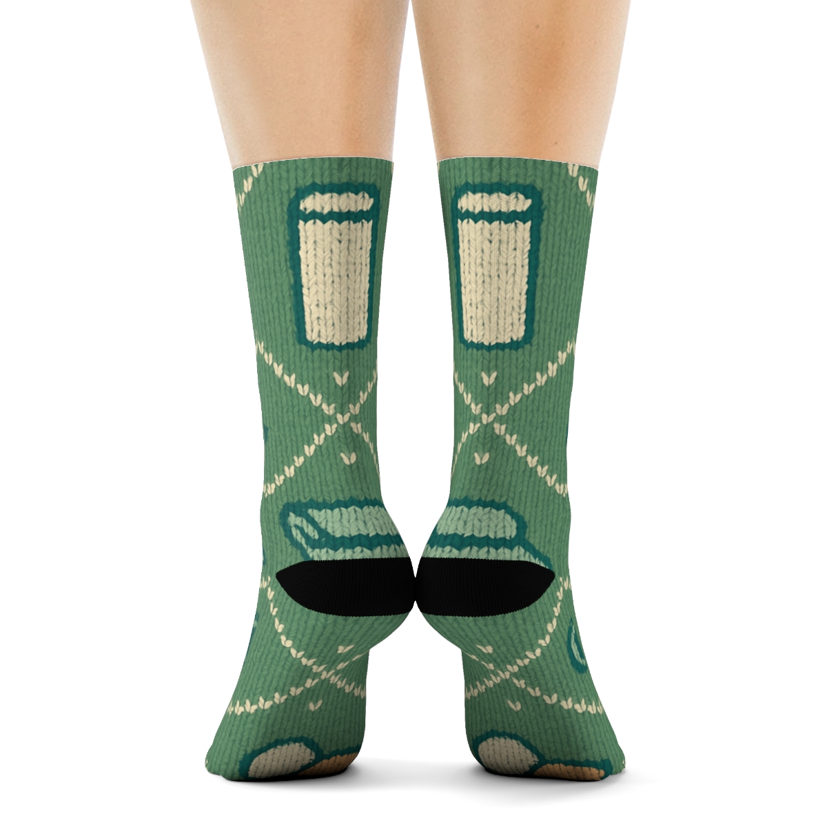 Knitted Lattice Physical Therapist Tools premium sports crew socks