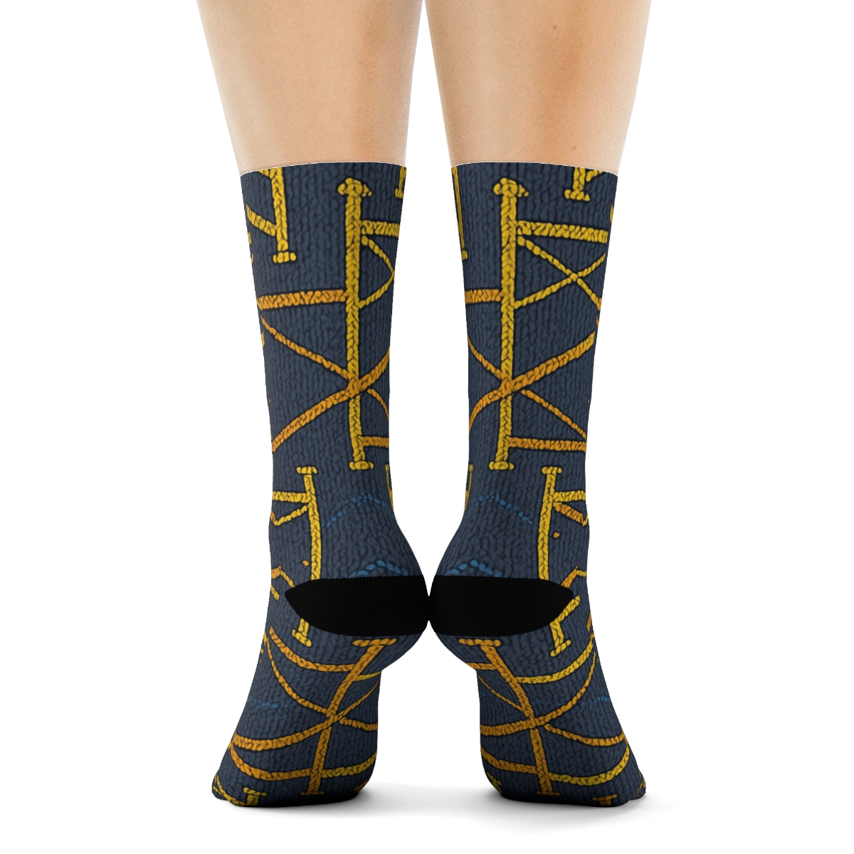 Scaffolding Chevron Weave Construction Worker stylish athletic crew socks
