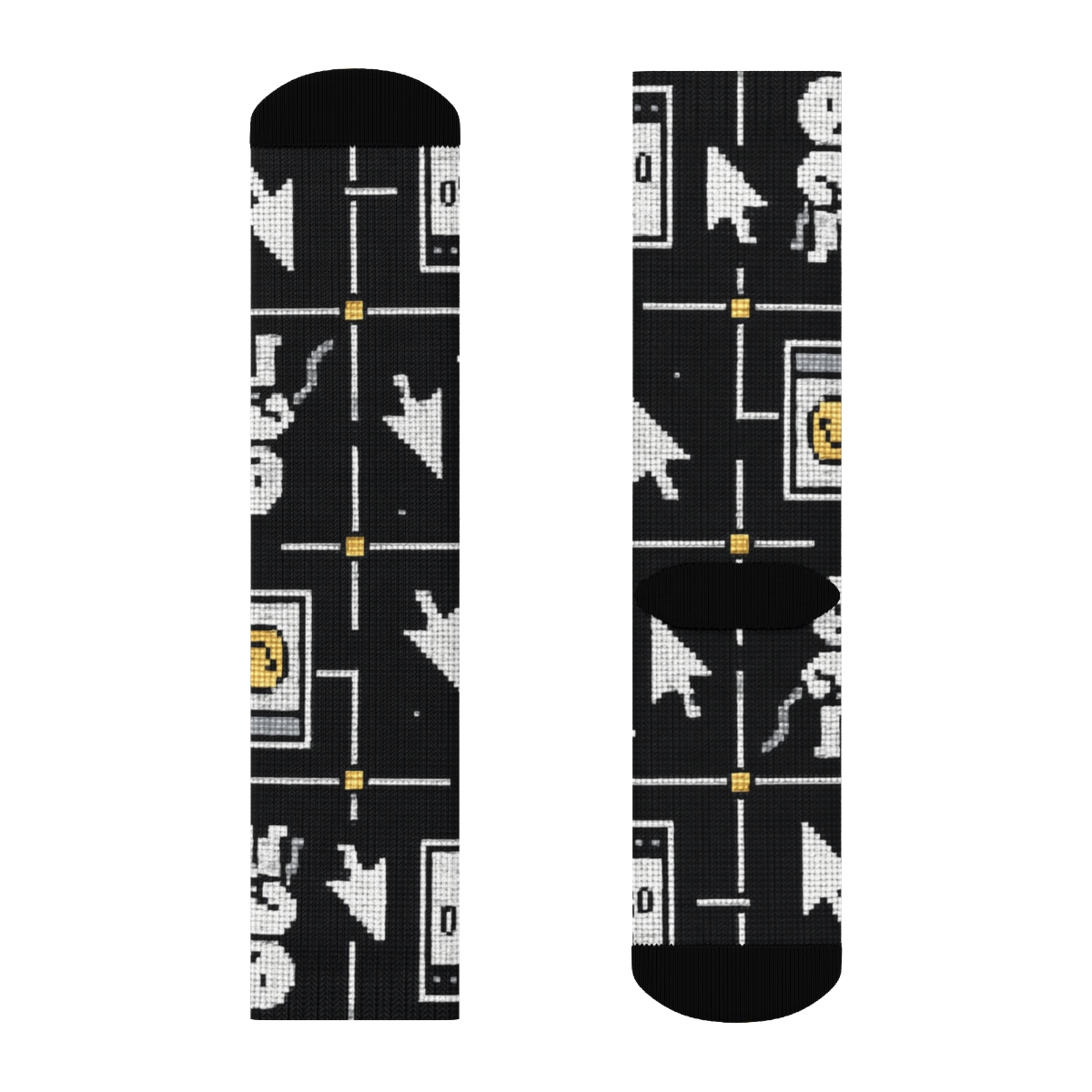 Pixel Party It Support Specialist Grid soft everyday crew socks