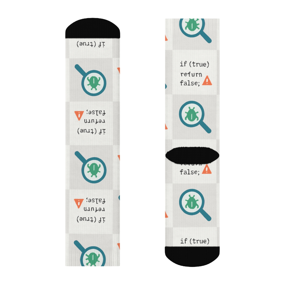 Debugging Grid With Software Developer Motifs trendy patterned crew socksDebugging Grid with Software developer Motifs Crew Socks - Image 2