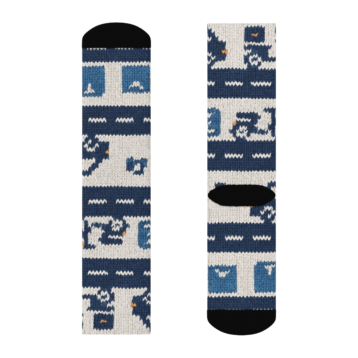 Delivery Driver Knit Illusion Road Marking Bands stylish athletic crew socks