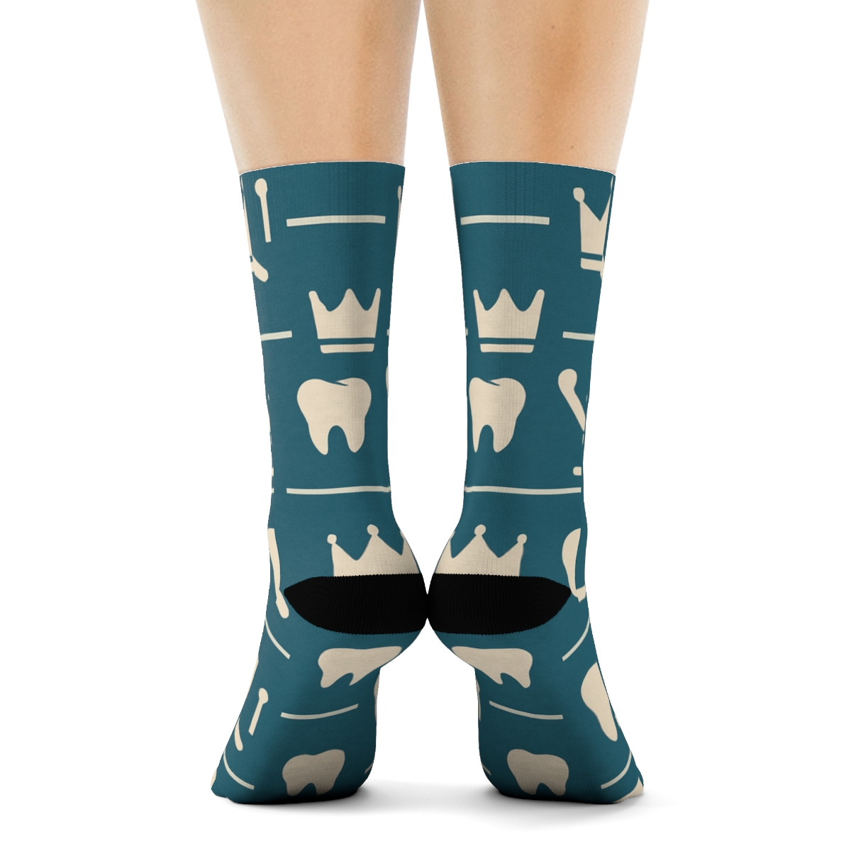 Dental Chair Lattice Pattern For Dentist personalized crew socks