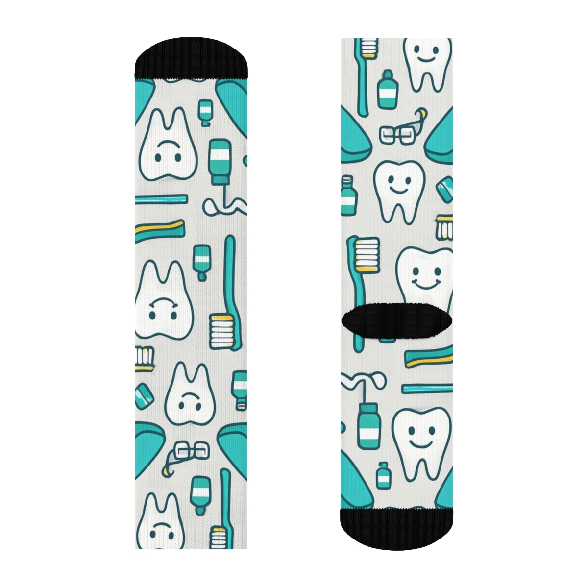 Dental Chair Parade Pattern With Dentist Charm personalized crew socks