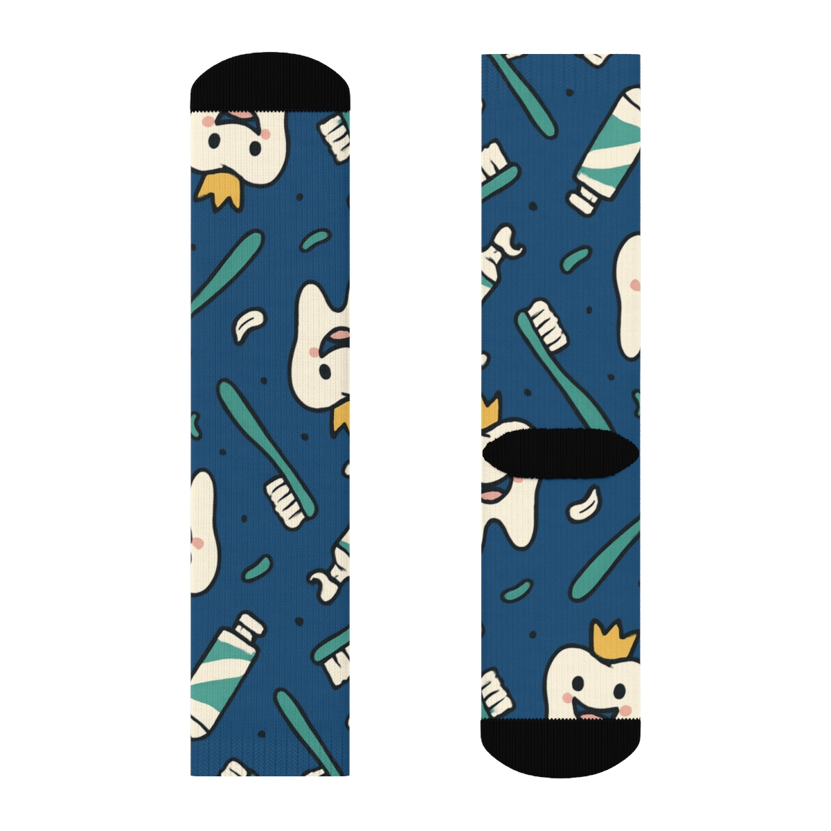 Dentist Smiles Confetti Pattern soft everyday crew socks