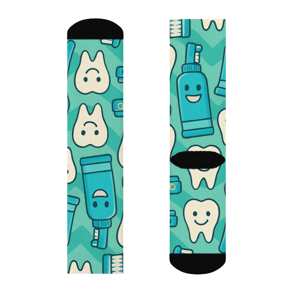 Dentist Toothbrush Chevron Parade custom crew socks