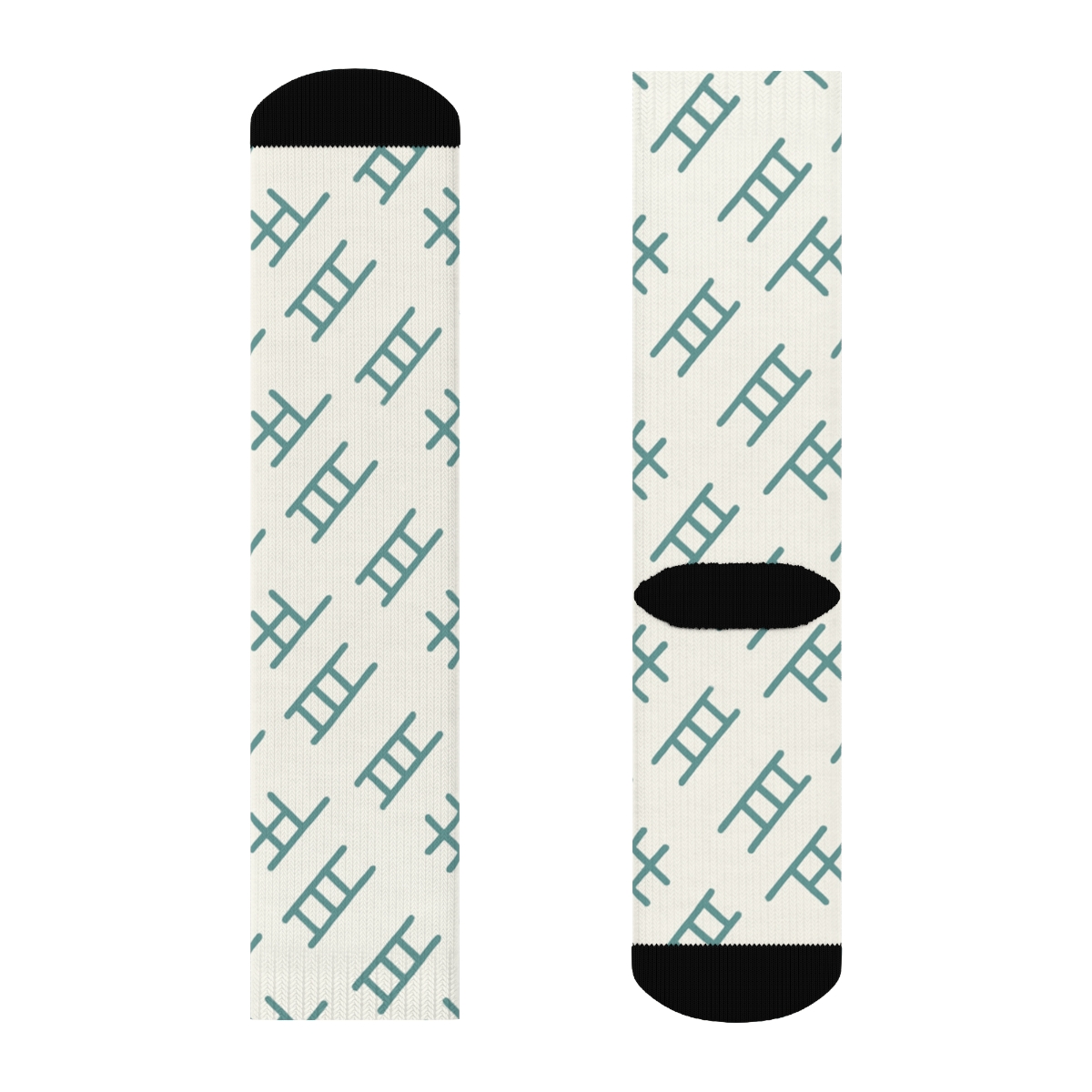 Diagonal Ladder Shift comfortable cotton crew socks