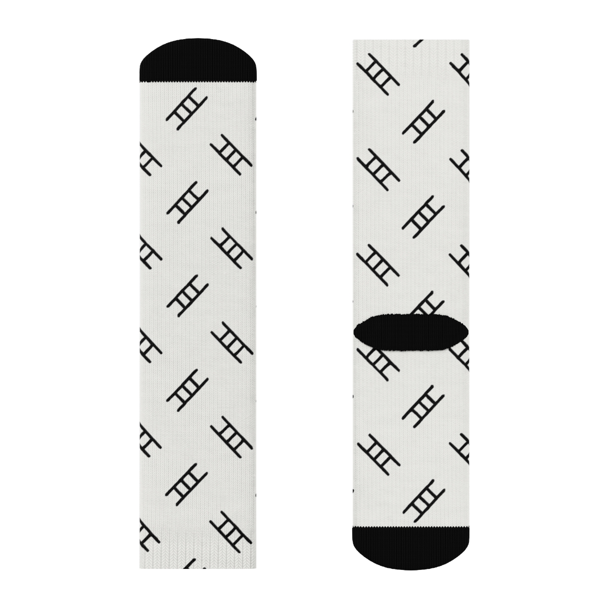 Diagonal Ladder Shift stylish athletic crew socks