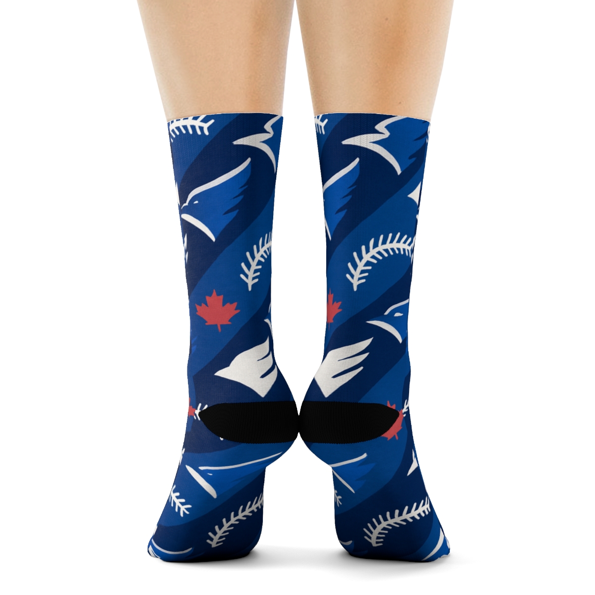Diagonal Wing Seams In Blue Jays personalized crew socks