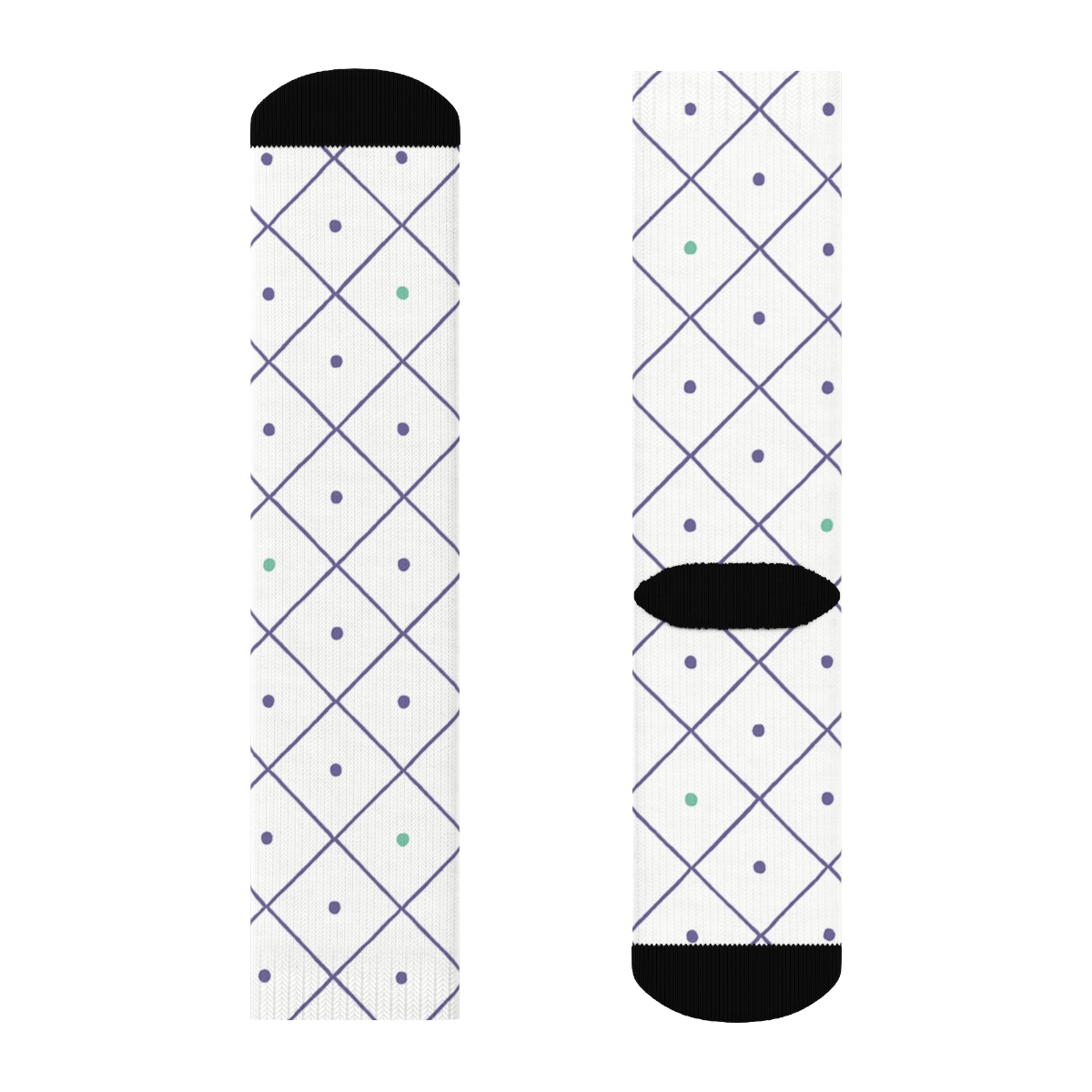 Diamond Dot Tiling premium sports crew socks
