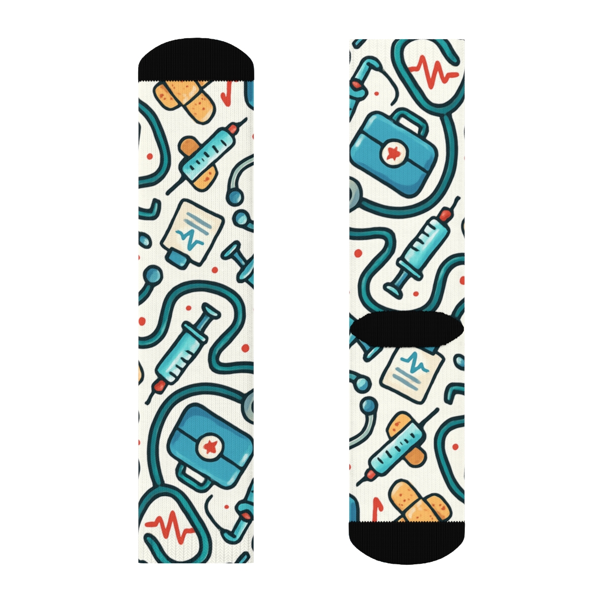 Doctor Tool Parade Tessellation soft everyday crew socks